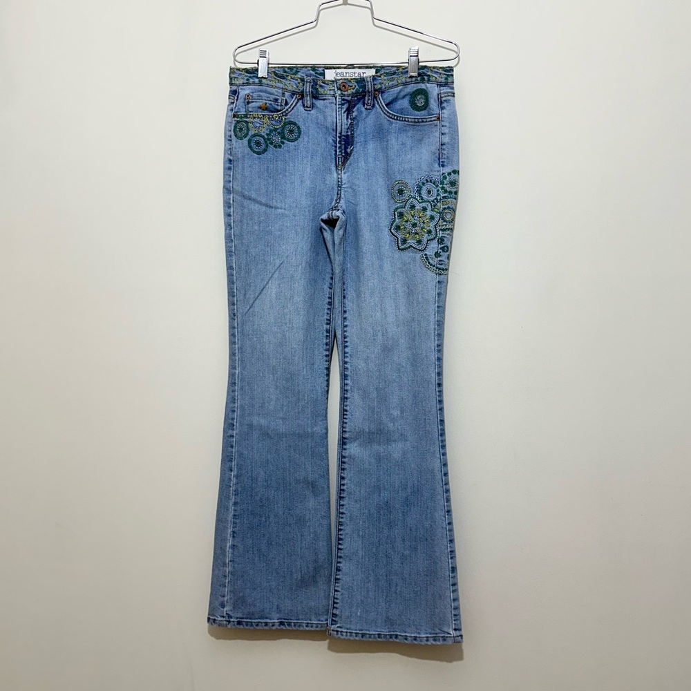 Jeanstar Vintage Mercury Flare Jeans Floral Print Women’s Size 12